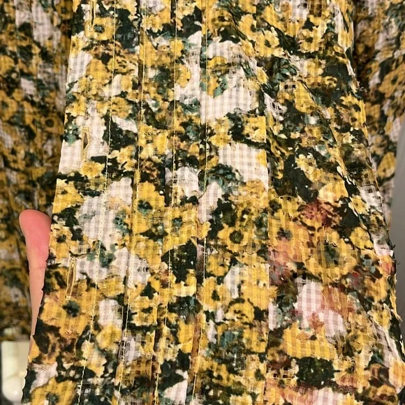 Isabel Marant yellow floral top - size 10 - silk blend - beautiful summer top - Picture 9 of 12